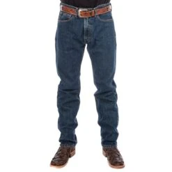 Levi Strauss & Co. Men's Regular Fit 505 Dark Stonewash Jeans -Cheap Western Buck Store 00505 4886 3