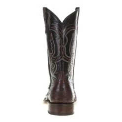 Rios Of Mercedes Men's Capital Collection Nicotine Full Quill Ostrich 12in. Black Calf Top Cowboy Boot -Cheap Western Buck Store 102311 3