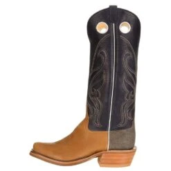 Rios Of Mercedes Men's Ride Ready HD Golden Tan 15in. Navy Bulldozer Top Cutter Toe Cowboy Boot -Cheap Western Buck Store 103604 2