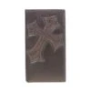 Brown Cross Bi-Fold Money Clip