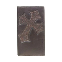 Brown Cross Bi-Fold Money Clip