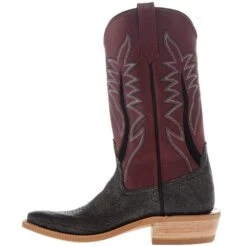 Rios Of Mercedes Men's Grey Cape Buffalo 13in Oxblood Waxy Kansas Top KS Toe Boot -Cheap Western Buck Store 109345 03