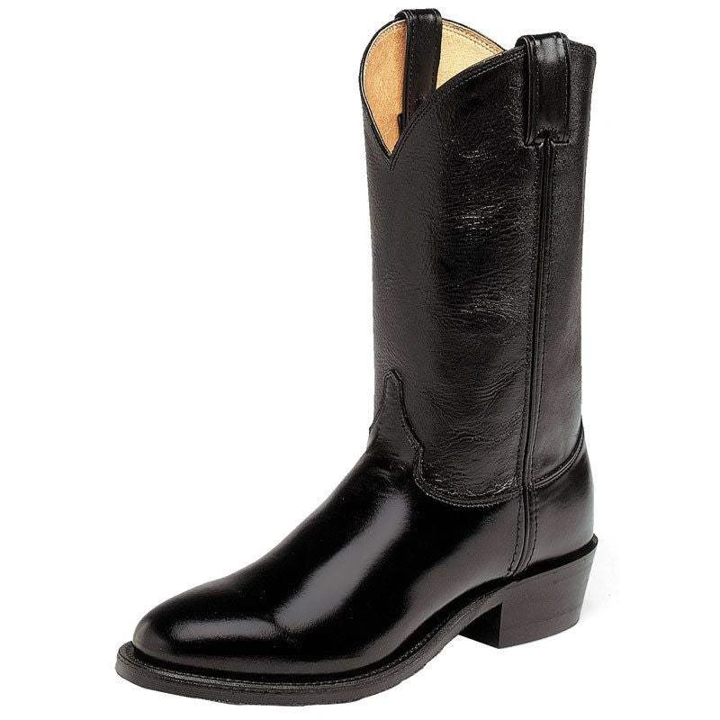 Justin Boots Men's Justin Black Melo Veal Cowboy Boots 2 Justin Boots Men's Justin Black Melo Veal Cowboy Boots - Image 2