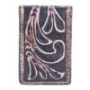 Gem Dandy Accessories Men's Leather Tooled Magnetic Money Clip
