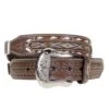 Men's Nocona Western Belt With Conchos And Inlay