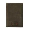 Justin Men`s Dark Khaki Trifold Wallet