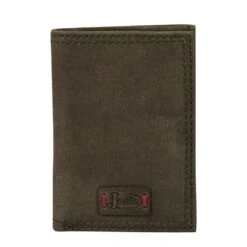 Justin Men`s Dark Khaki Trifold Wallet
