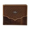 Justin Men`s Basketweave Yoke Bifold Wallet