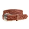 Western Fashion Basket And Floral Tooled Belt