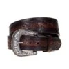 Gem Dandy Accessories Men's Floral Tooled Tapered Belt
