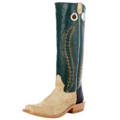 Hondo Enterprises Inc Men's Honey Roughout Shoulder 16in. Emerald Green Stove Top Boot