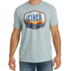 Cinch Men's Turquoise Desert Scene Graphic