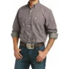 Ariat Men's Osmar Maroon Plaid Shirt