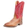 Tony Lama Men`s Tony Lama Brayden Cedar Brown 11in. TImeless Red Top Round Toe