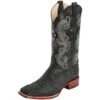 Ferrini Men's Black Caiman Croc Print Cowboy Boots