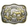 And West Scalloped Praying Cowboy Buckle