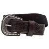 Gem Dandy Accessories Mens Black Stretch Belt W/Tooled Ends