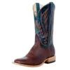 Horsepower Boots Men`s Top Hand Cowboy Comanche Shrunken Shoulder 13` Navy Explosion Top Boot