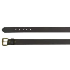 Men's JP West Dark Brown Bomber Leather Belt