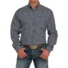 Cinch Men's Navy And White Printed Button-Down Western Shirt