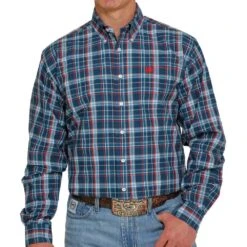 Cinch Men's Plaid Button-Down Western Shirt