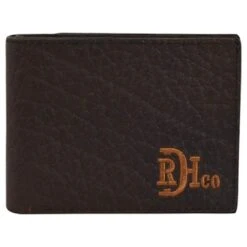 Red Dirt Hat Bison Grain Leather Bifold Wallet