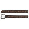 Men's JP West Tooled Belt With Black Accents