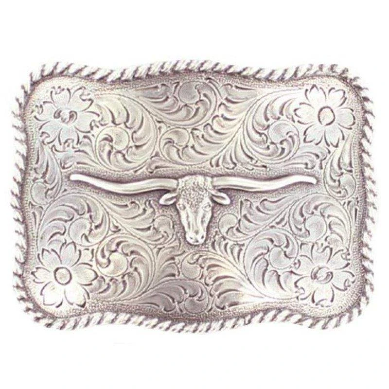 M&F Silver Longhorn Buckle 1 M&F Silver Longhorn Buckle