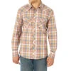 Wrangler Men's Retro Tan Plaid Snap Shirt