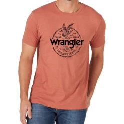 Wrangler Men's Red Heather Graphic T-Shirt