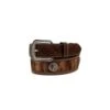 Men's 3D Hair On Hide Belt With Cross Conchos