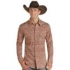 Rock N Roll Cowboy Paisley Print Western Shirt