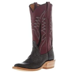 Rios Of Mercedes Men's Grey Cape Buffalo 13in Oxblood Waxy Kansas Top KS Toe Boot