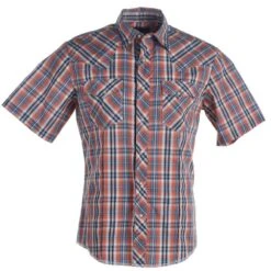 Wrangler Men's Coral Wrinkle Resist Snap Shirt