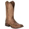Circle G L5949 Men's Caiman Patchwork Vamp 12in Tan Top Cowboy Boot