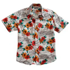 Tin Haul Men's Landscape Tropical Print Snap Shirt