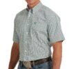Cinch Men's Plaid Short Sleeve Button Down