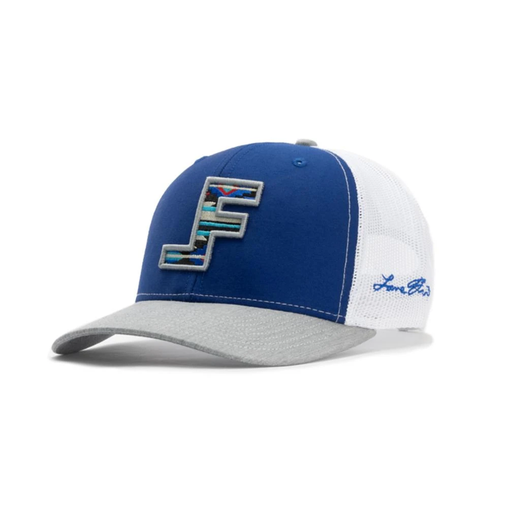 Lane Frost Brand Trickshot LF Logo Aztec Blue Cap 1 Lane Frost Brand Trickshot LF Logo Aztec Blue Cap