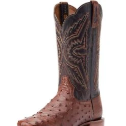 Ariat Mens Broncy Cinnamon FQ Ostrich 12 In Top Cowboy Boot