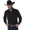Wrangler Mens Black Comfort Work Shirt