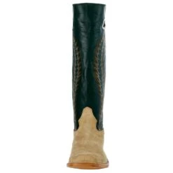 Hondo Enterprises Inc Men's Honey Roughout Shoulder 16in. Emerald Green Stove Top Boot -Cheap Western Buck Store 2138 2