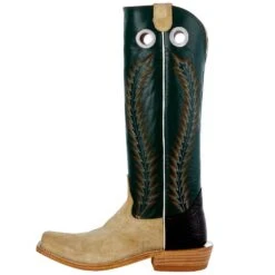 Hondo Enterprises Inc Men's Honey Roughout Shoulder 16in. Emerald Green Stove Top Boot -Cheap Western Buck Store 2138 3