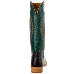 Hondo Enterprises Inc Men's Honey Roughout Shoulder 16in. Emerald Green Stove Top Boot -Cheap Western Buck Store 2138 4