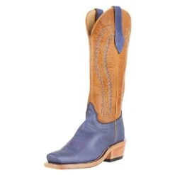 Rios Of Mercedes Men`s Olathe RR Royal Blue Wyoming 15` Vanilla Navajo Bison Top Cowboy Boot -Cheap Western Buck Store 256890 1