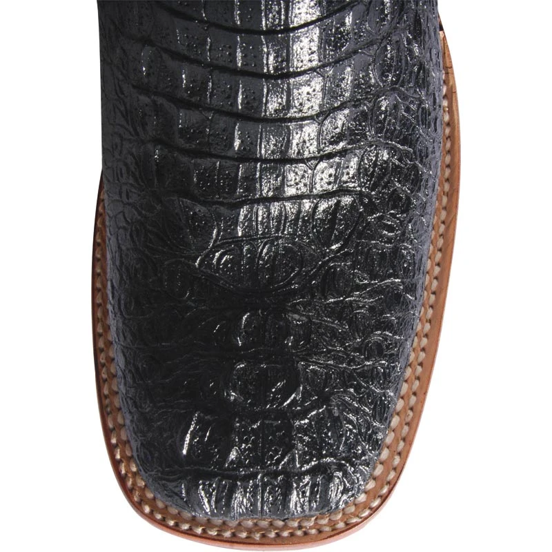 Ferrini Men's Black Caiman Croc Print Cowboy Boots 2 Ferrini Men's Black Caiman Croc Print Cowboy Boots - Image 2
