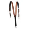 Men's M&F Western Gallus Ostrich Print Black/Tan Suspenders
