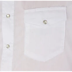 Wrangler Men's Pearl Snap Dress Shirt -Cheap Western Buck Store 71105WHI pocket