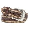 Western Fashion Men's Vintage Snowflake Brown Belt