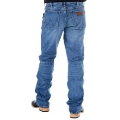 Wrangler Men's Retro Green Slim Boot Haze Wash -Cheap Western Buck Store 77MWPHZ 3