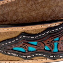 Gem Dandy Accessories Roper Men's Belt With Turquoise Inlay Tabs -Cheap Western Buck Store 8633500 210 1